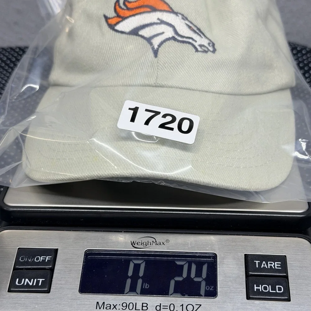 Denver Broncos NFL Football Hat Cap Cream Beige Embroidered Logo Dad Hat